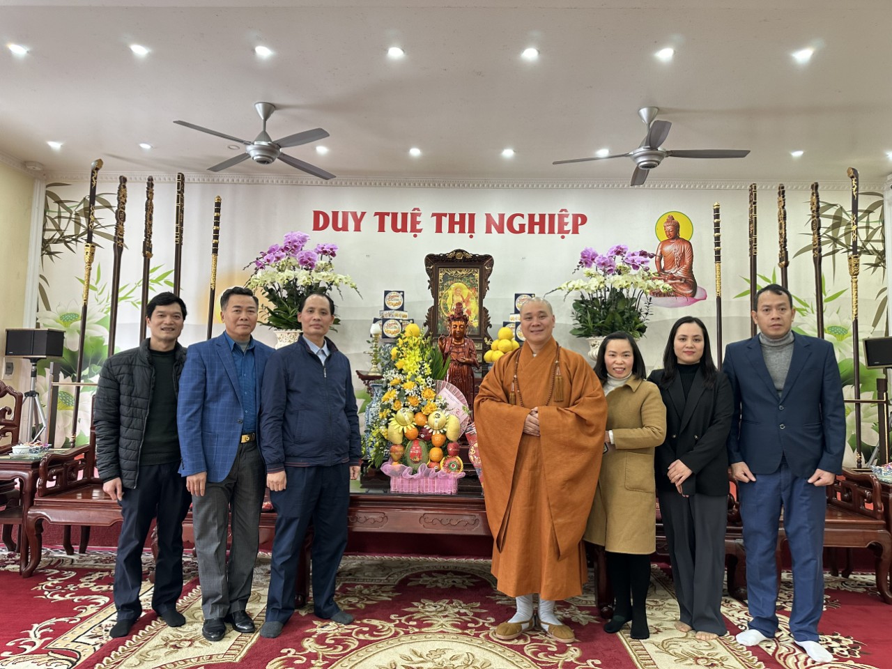Ban Chỉ đạo Công tác Tôn giáo Tỉnh thăm, tặng quà các chức sắc  Phật giáo trong tỉnh nhân dịp đón Tết nguyên đán Giáp Thìn 2024
