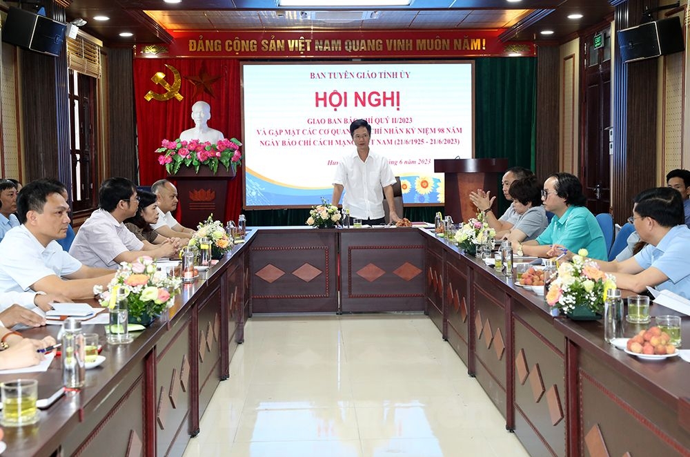 Giao ban báo chí quý II/2023 và gặp mặt các cơ quan báo chí nhân kỷ niệm 98 năm Ngày Báo chí Cách mạng Việt Nam