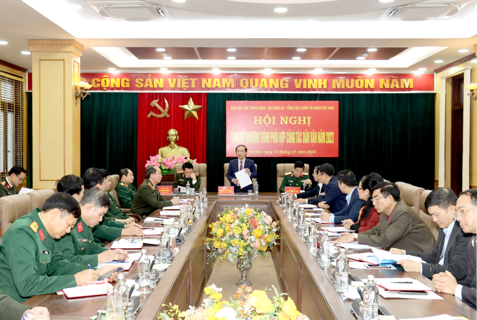 Tổng kết Chương trình phối hợp giữa Ban Dân vận Trung ương với Bộ Công an và Tổng cục Chính trị Quân đội nhân dân Việt Nam năm 2023