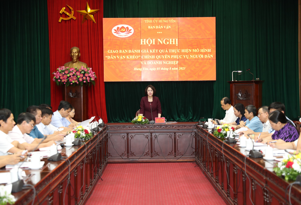 Ban Dân vận Tỉnh ủy: Tổ chức Hội nghị giao ban đánh giá kết quả thực hiện mô hình dân vận khéo “Chính quyền phục vụ người dân và doanh nghiệp”