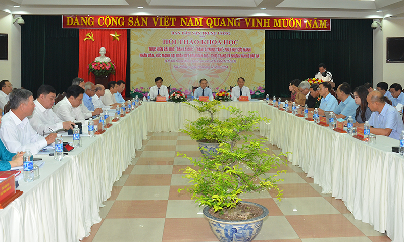 Hội thảo khoa học “Thực hiện bài học “Dân là gốc”, “Dân là trung tâm”; phát huy sức mạnh Nhân dân, sức mạnh đại đoàn kết toàn dân tộc - Thực trạng và những vấn đề đặt ra”