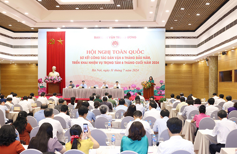 Hội nghị Toàn quốc sơ kết công tác dân vận 6 tháng đầu năm, triển khai nhiệm vụ trọng tâm 6 tháng cuối năm 2024