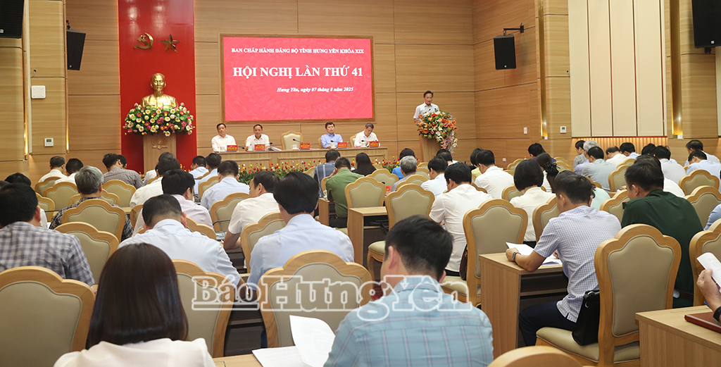 Hội nghị lần thứ 41 Ban Chấp hành Đảng bộ tỉnh khóa XIX