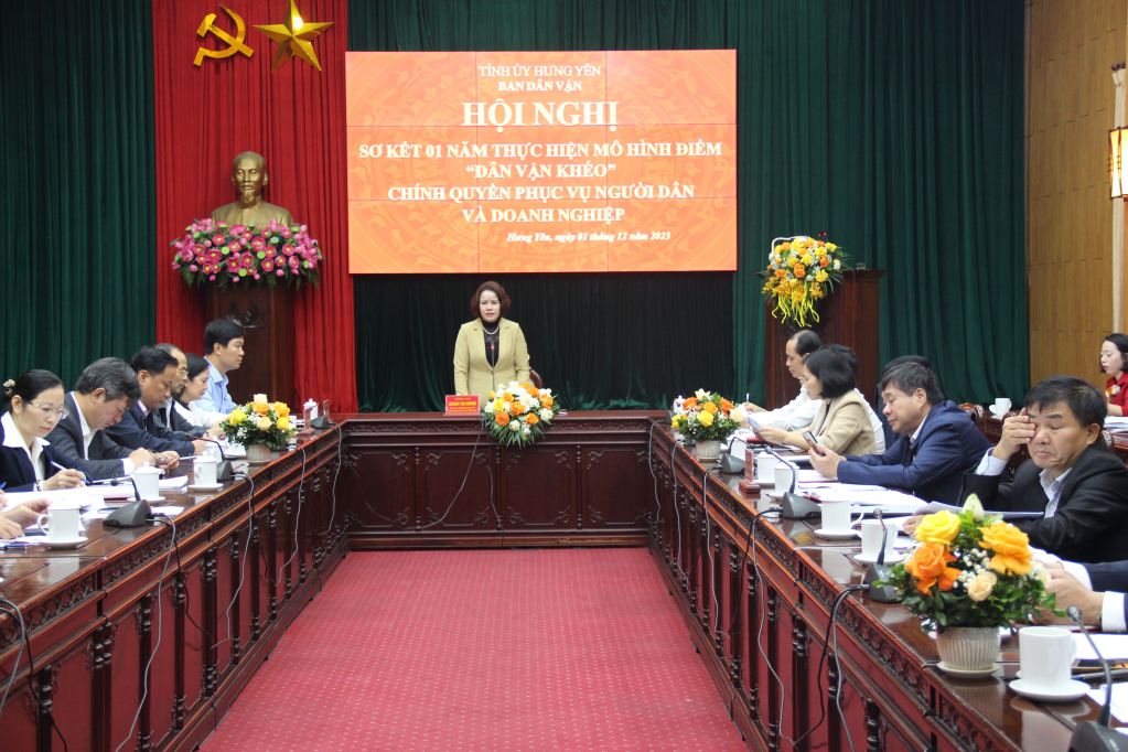 Ban Dân vận Tỉnh ủy:  Sơ kết 1 năm thực hiện mô hình điểm dân vận khéo Chính quyền phục vụ người dân và doanh nghiệp