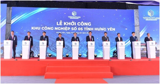 Chủ tịch Quốc hội Vương Đình Huệ dự lễ khởi công Khu công nghiệp số 5