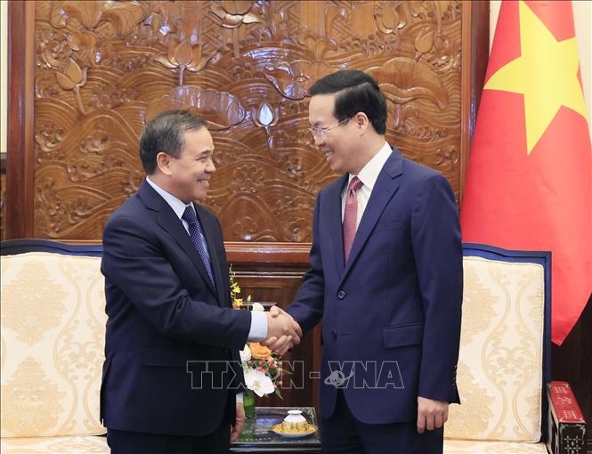 Chủ tịch nước Võ Văn Thưởng tiếp Đại sứ Lào